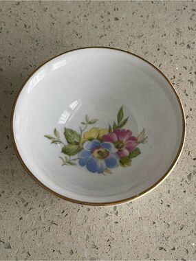 Jason Bone China Floral Gold-Rim Sugar Bowl